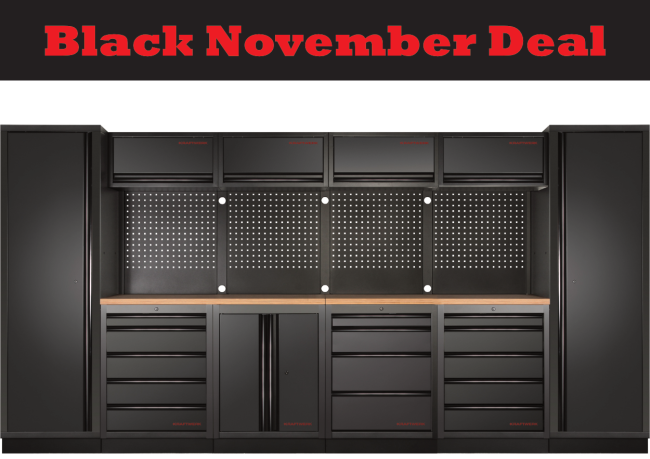 Werkstatteinrichtung Mobilio Black 6er Komplett-Kombi